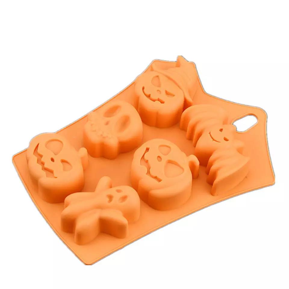 Factory Wholesale 6-In-1 Silicone Cake Mold Halloween Chocolate Silicone Ice Tray Mold Baking Model Cake Mold